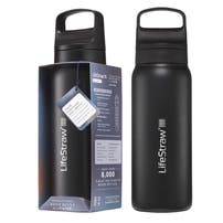 Garrafa de Água em Aço Inoxidável LifeStraw Go 2.0 Series Preta (1000 ml)