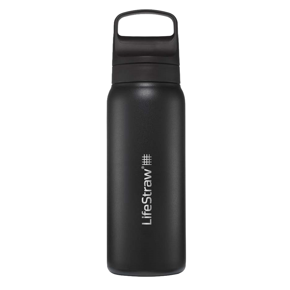 Garrafa de Água em Aço Inoxidável LifeStraw Go 2.0 Series Preta (1000 ml)