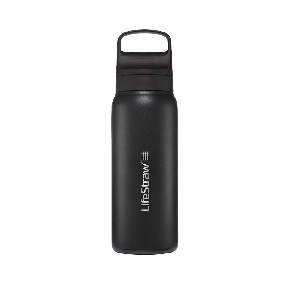 Garrafa de Água em Aço Inoxidável LifeStraw Go 2.0 Series Preta (700 ml)