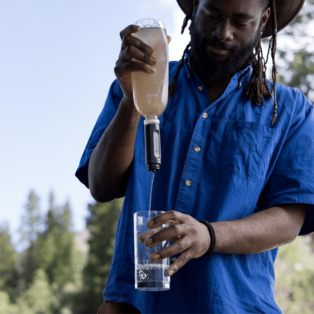 LifeStraw Peak Series Garrafa Dobrável de Compressão 1l Azul Montanha