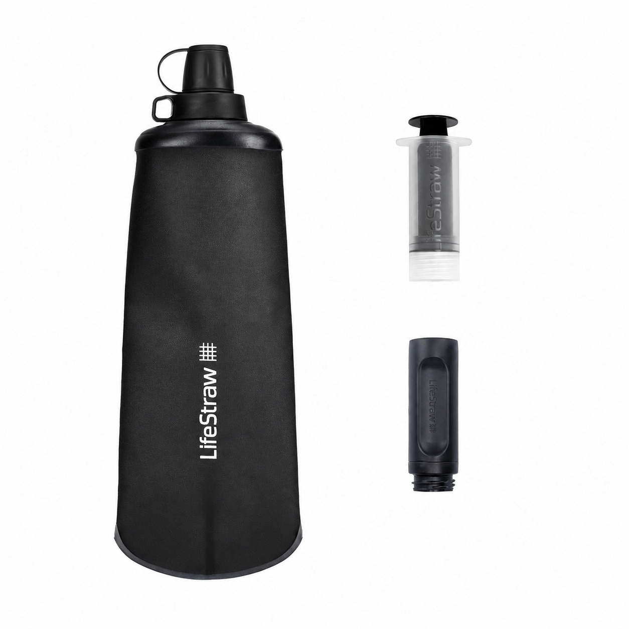 LifeStraw Peak Series Garrafa Dobrável de Compressão 650ml Cinzento Montanha Escuro
