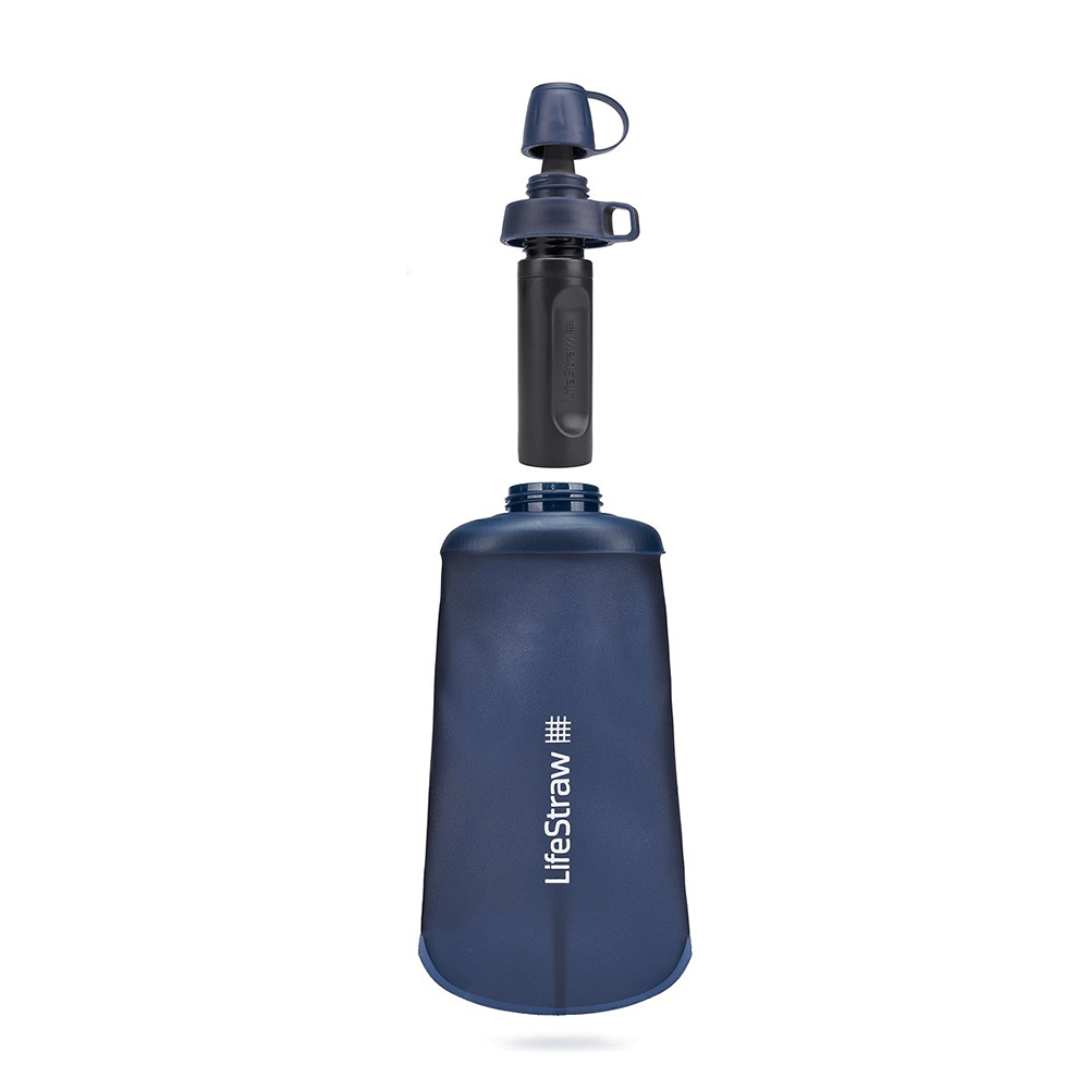 LifeStraw Peak Series Garrafa Dobrável de Compressão 650ml Azul Montanha