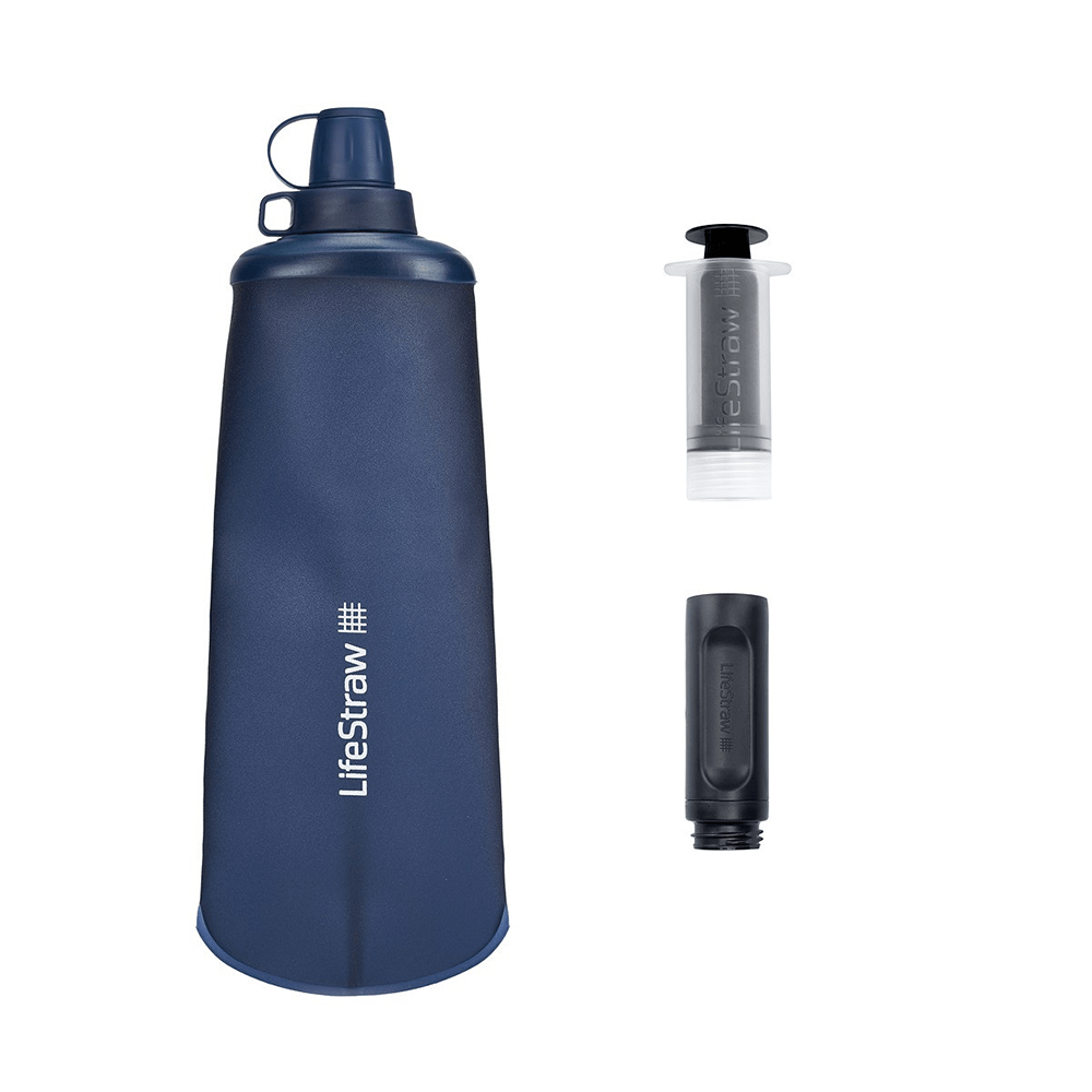 LifeStraw Peak Series Garrafa Dobrável de Compressão 650ml Azul Montanha