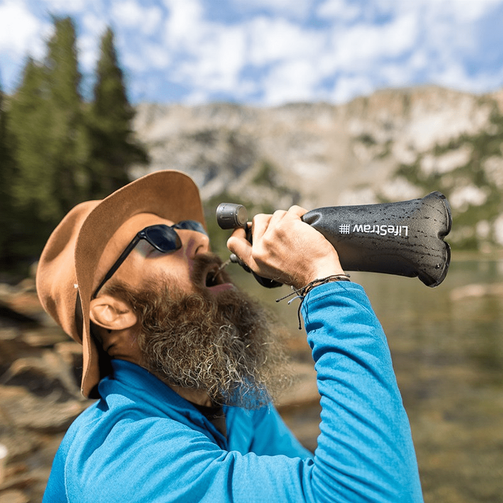 LifeStraw Peak Series Garrafa Dobrável de Compressão 650ml Cinzento Montanha Escuro