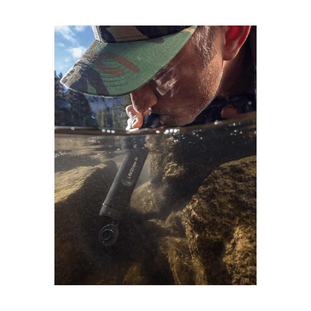 Palhinha Filtrante LifeStraw Peak Series Preto Montanha Escuro
