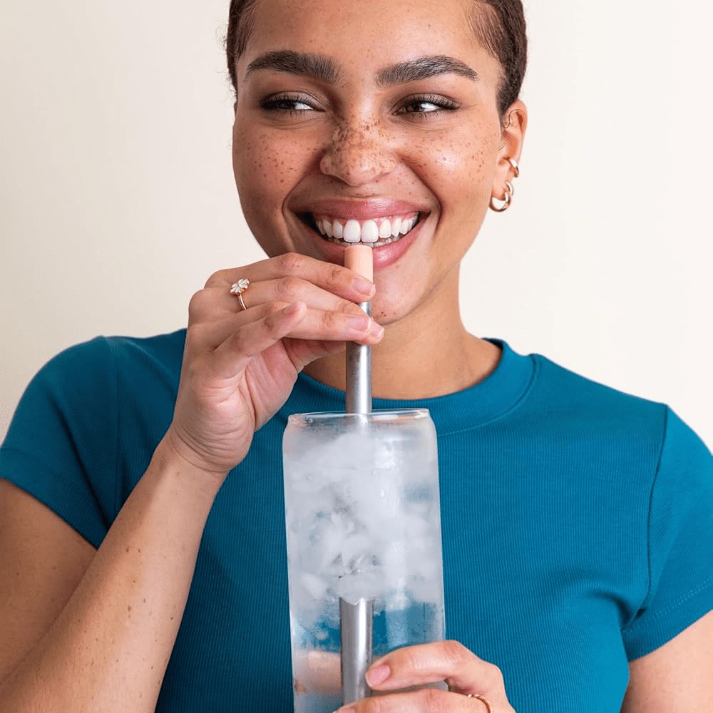 Palhinha filtrante LifeStraw Sip em aço inoxidável - Rosa damasco