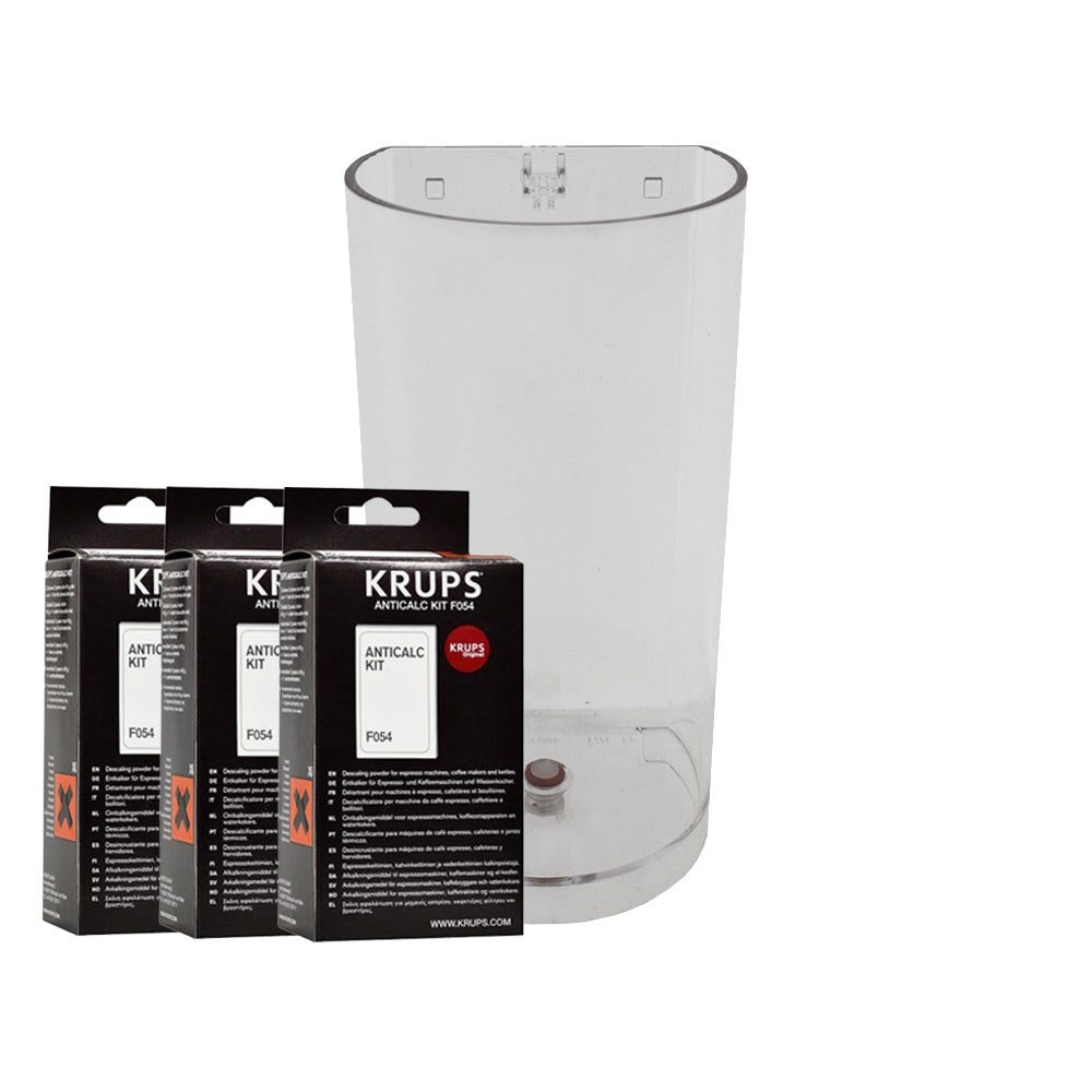 kit de limpeza e manutenção anual da máquina de café Krups Waterreservoir + 3x Anti Calcário