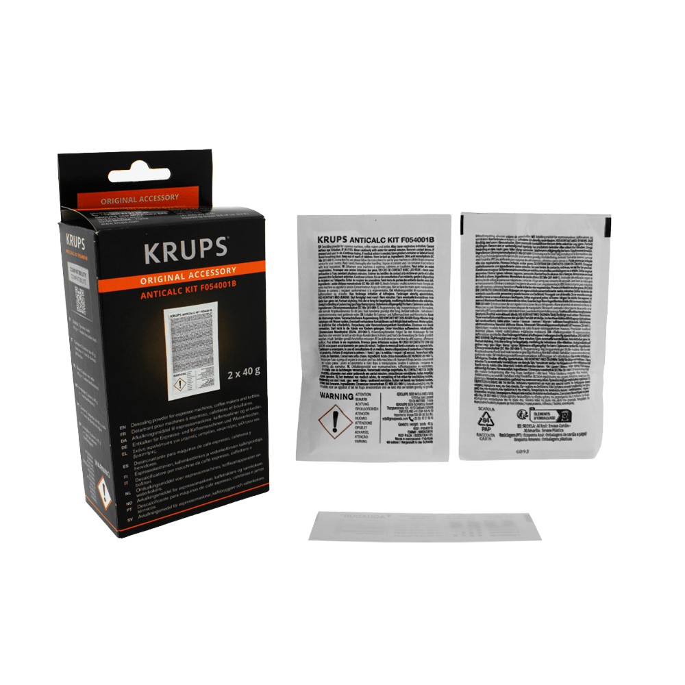 Kit de limpeza e manutenção anual para máquina de café Krups reservatório de água + 3x anti calcário
