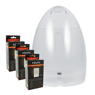 Kit de manutenção Krups para máquina de café reservatório de água + 3x kit de descalcificação