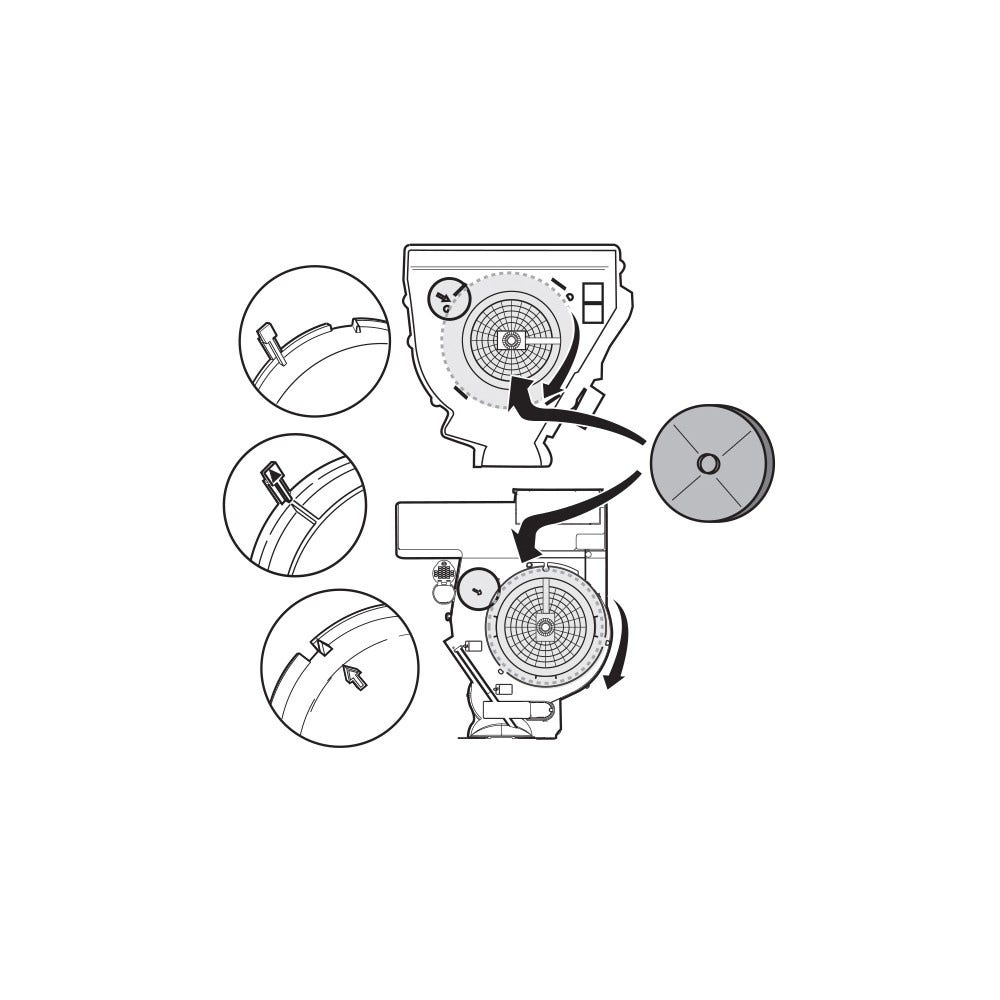 Filtro de carvão ativo Hotpoint-Ariston 484000008609 / CHF30 / FAC309
