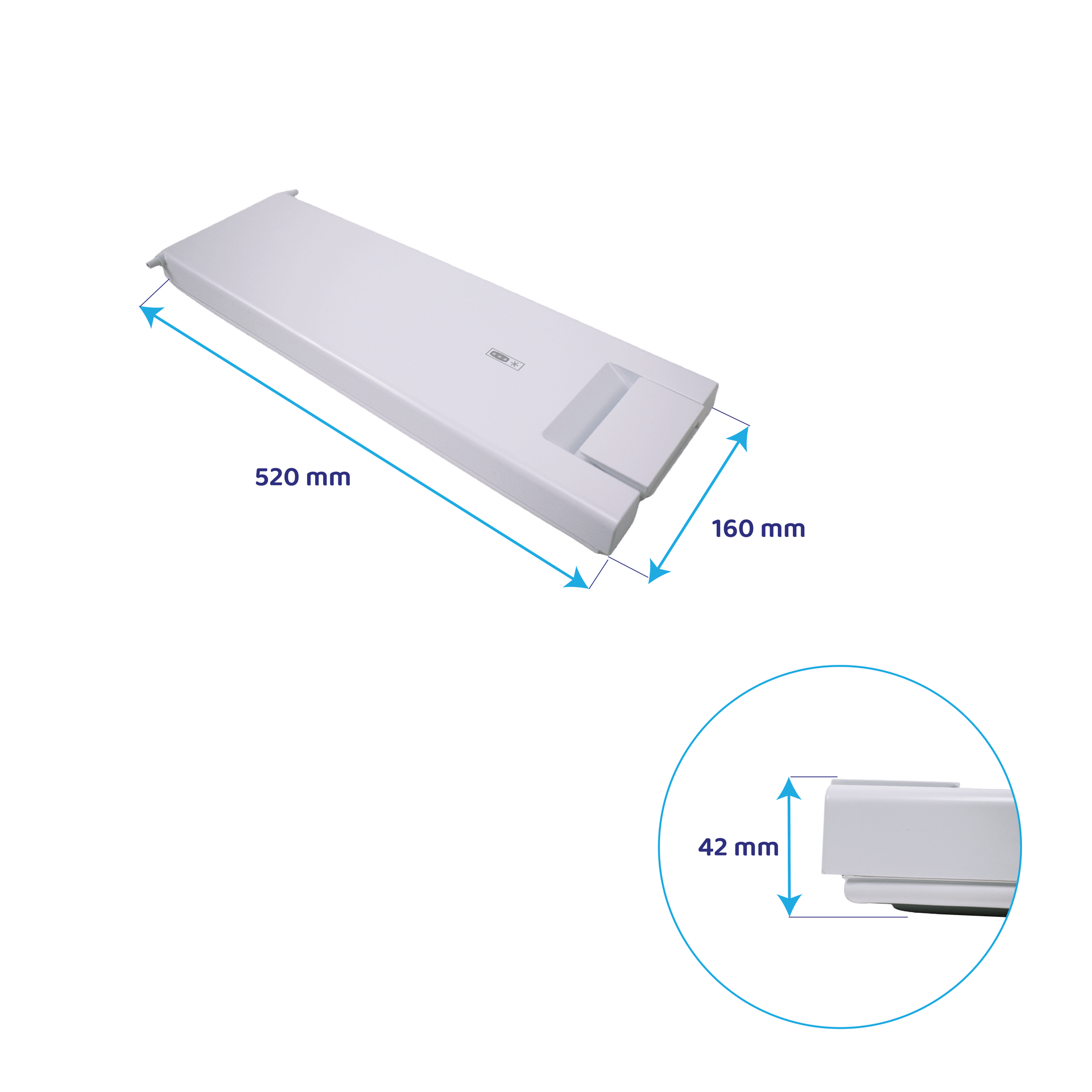 Ikea Porta do Compartimento do Congelador 520x160mm / 481244069384