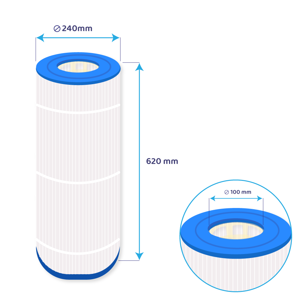 Cartucho de filtro para piscina Darlly Hayward StarClear CX1200RE / C1200 EURO / PC112 / C-8412 / PA120