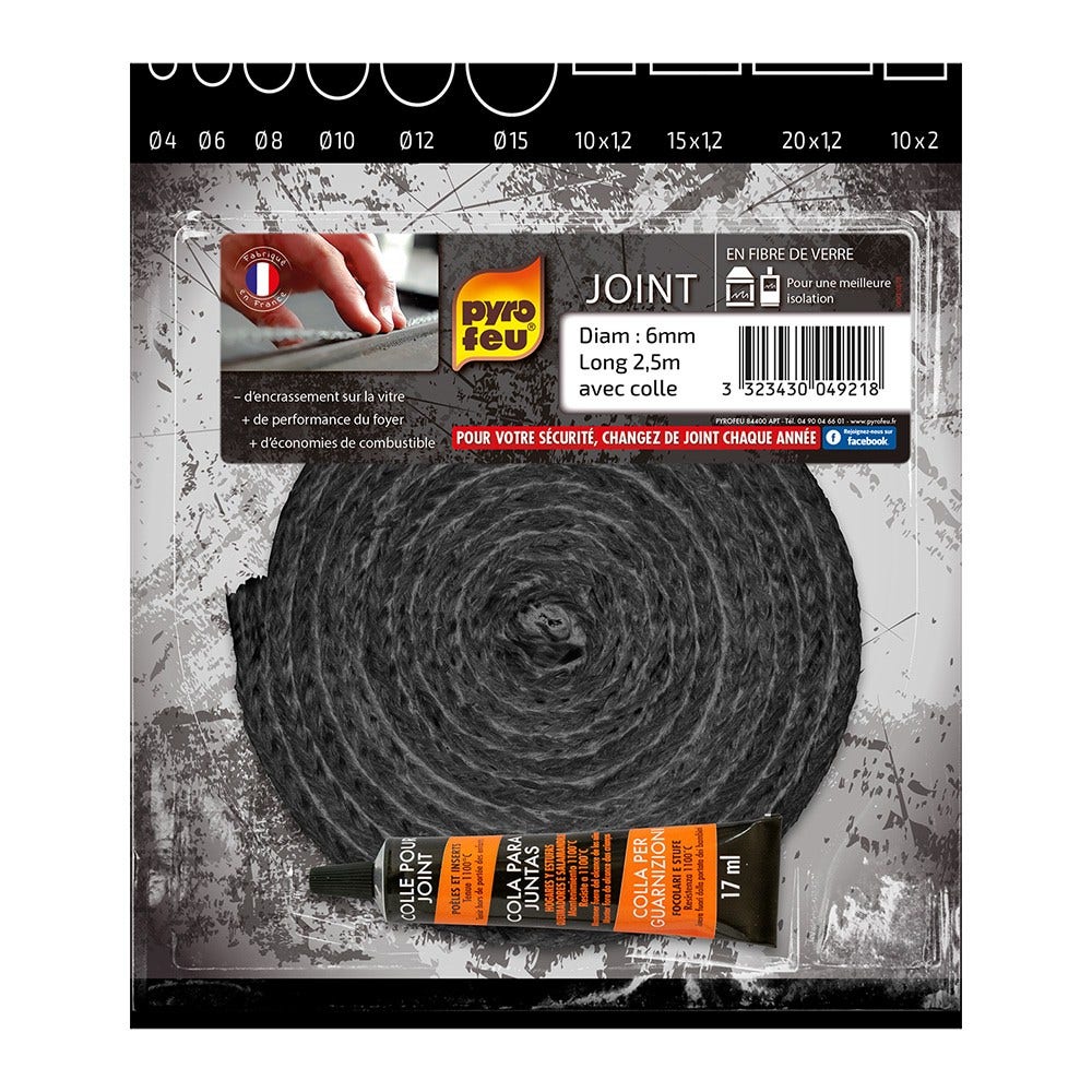 Pyrofeu Vedante para fogão redondo 6mm Ø + Cola