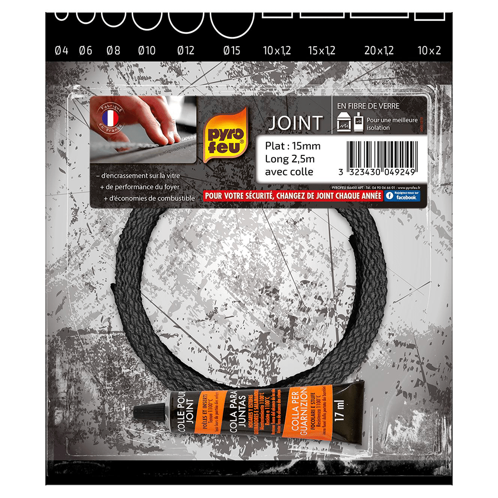 Pyrofeu Vedante para fogão plano 15x1,2mm + Cola