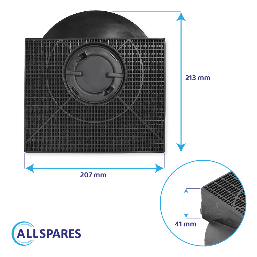Filtro de carvão ativo compatível com Hotpoint-Ariston CHF303/1