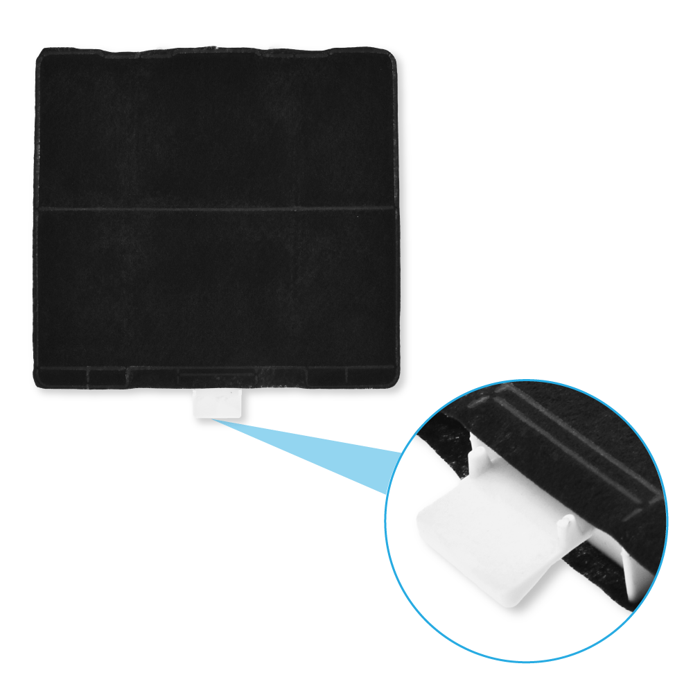 Filtro de carvão ativo compatível com 11026769 / DHZ5326 / LZ53251 / Z5101X1 para chaminés com uma largura de 260 mm
