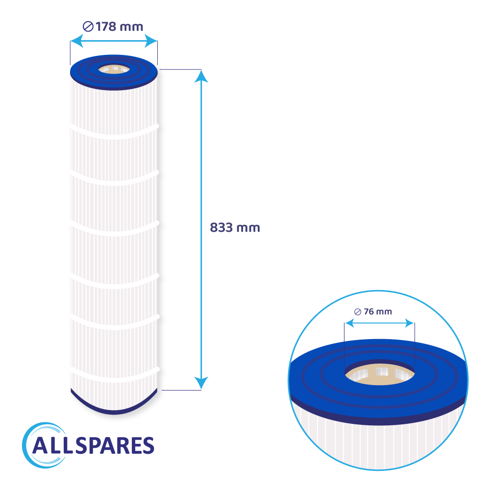 Filtro de água para piscina adequado para Poolex ThinClear 530 / PF-TCR530 / TCR530 / ThinClear Multi
