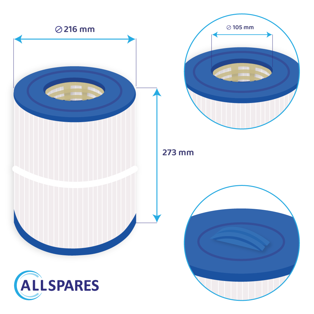 Cartucho de filtro para piscina compatível com Hayward CX400RE / PA40SF / C-8340 / FC-1295