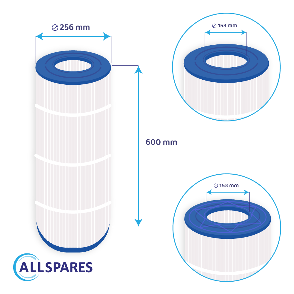 Filtro para piscina compatível com Pentair Clean & Clear 100 / H-RAF173215
