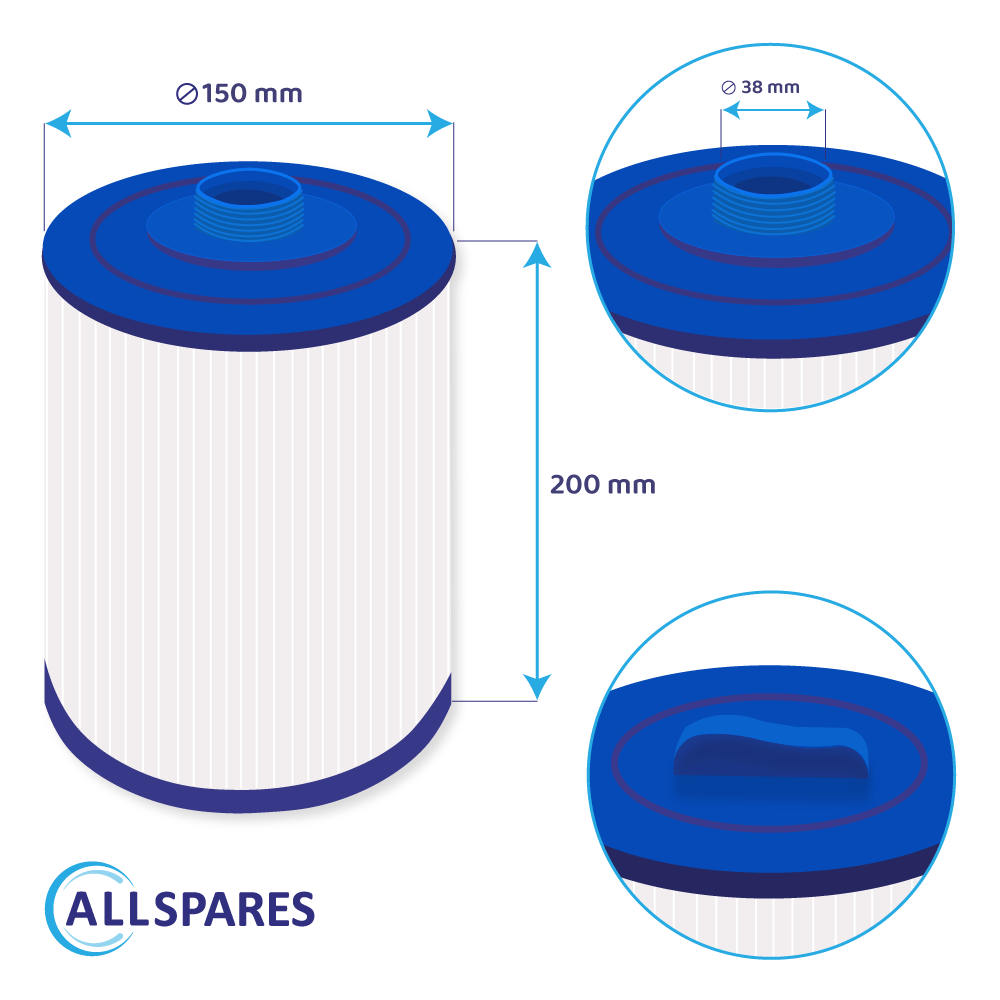 Cartucho de filtro para spa compatível com PMAX50-P4 / SC718 / 50353 / 5CH-35