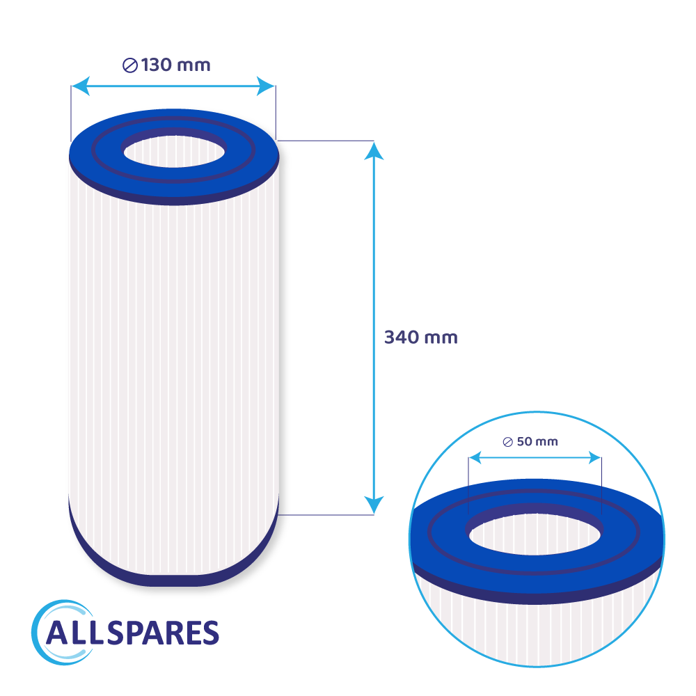 Cartucho de filtro para spa compatível com PRB25-IN / SC704 / 42513 / C-4326
