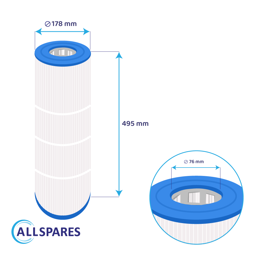 Filtro de água para spa/piscina compatível com Hayward StarClear C500 / C500EURO / CX500RE