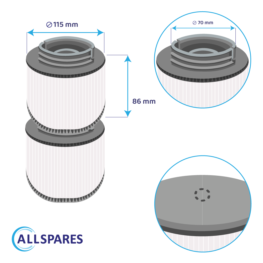 Cartucho de filtro spa MSpa SC802 / 40104 (2X)