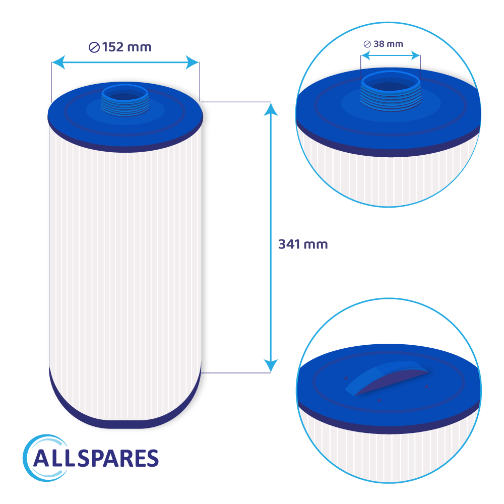 Cartucho de filtro spa PTL50W-SV-P-4 / 6CH-50