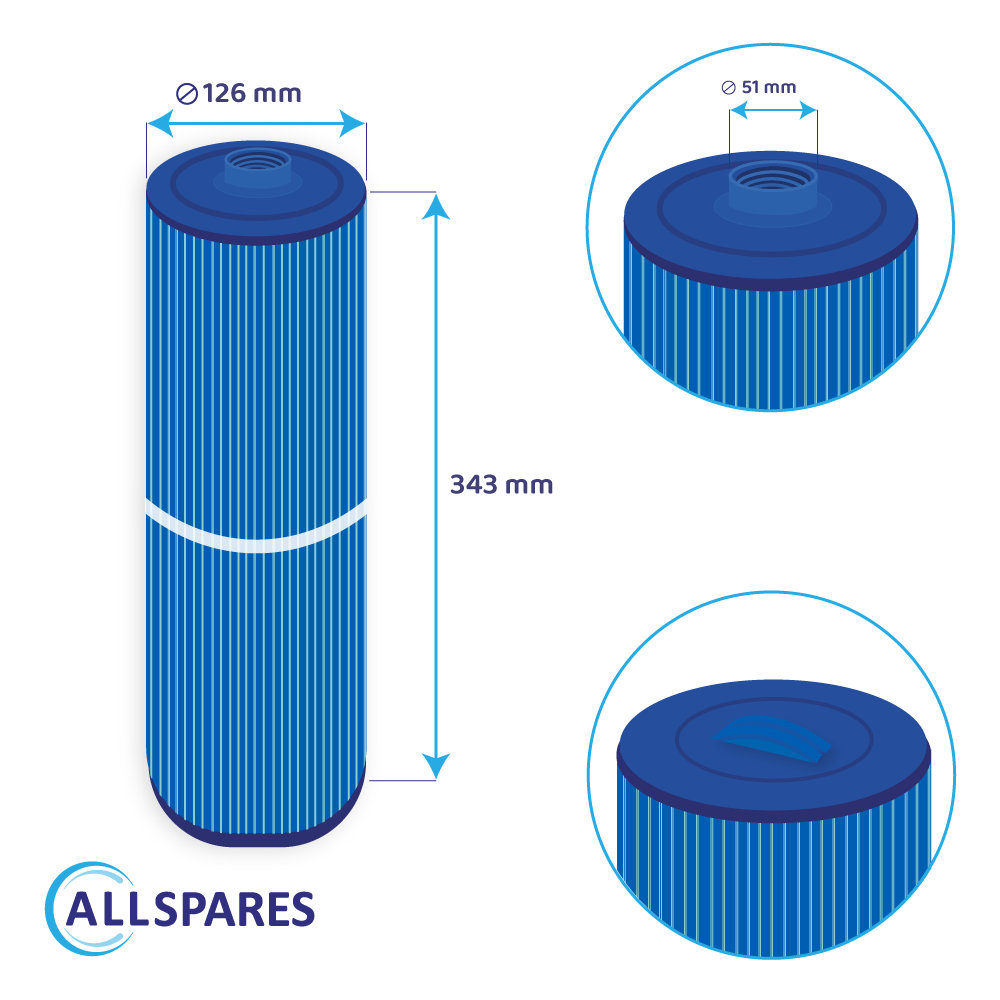 Cartucho de filtro compatível com PWW50L-M / 4CH-949AM / 40508 / SC757 (antibacteriano)