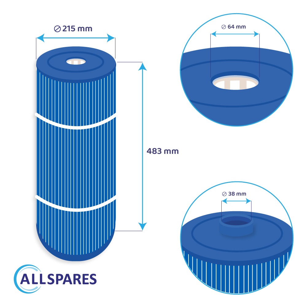 Cartucho de filtro compatível com Sundance 6540-488 / SC708-S / C-8326AM (antibacteriano)
