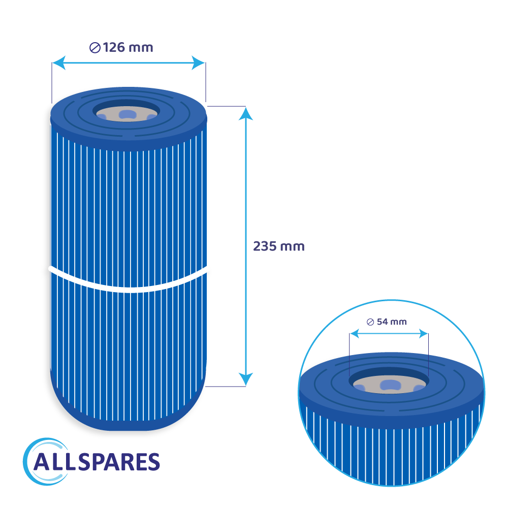 Cartucho de filtro compatível com Wellis AKU0116 / AKU1608 / SC705-S / 40353 (antibacteriano)