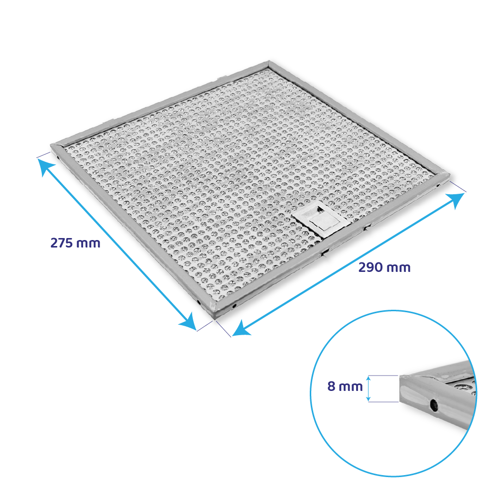 Filtro metálico Whirlpool 275x290mm 482000099560