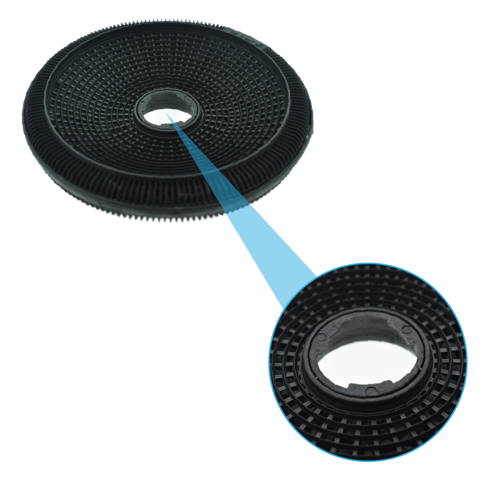 Filtro de carvão ativo compatível com Electrolux LFG615 (2X) + filtro metálico (2X)