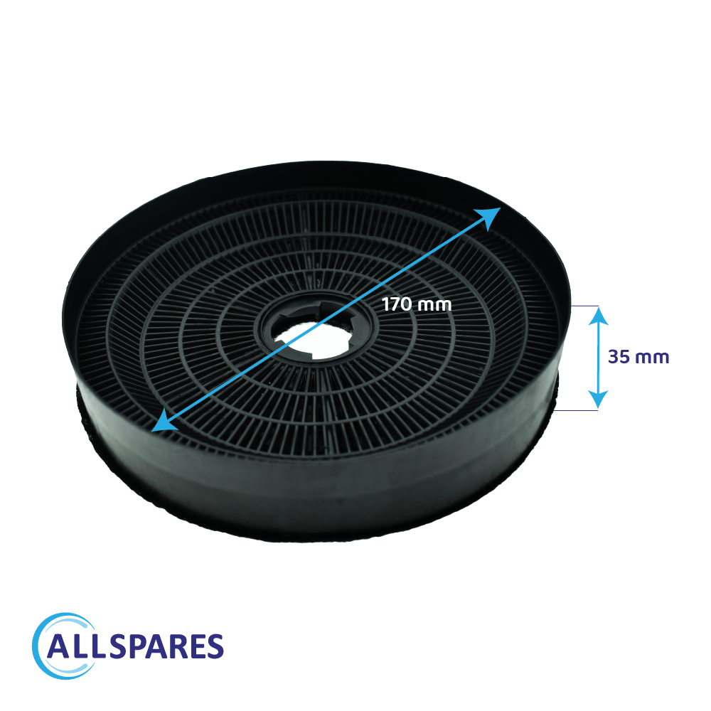 Filtro de carvão ativo compatível com Indesit 481281728938 (2X)