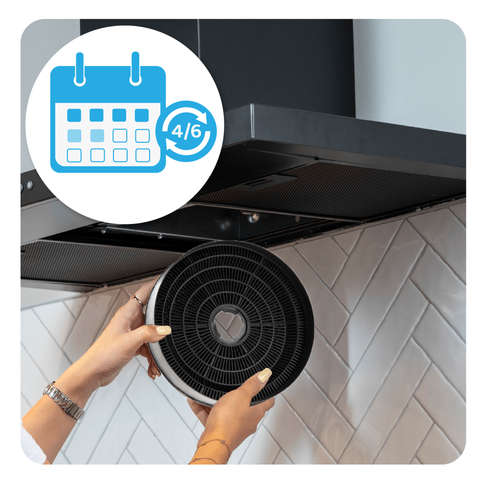Filtro de carvão ativo compatível com Indesit 481281728938 (2X)