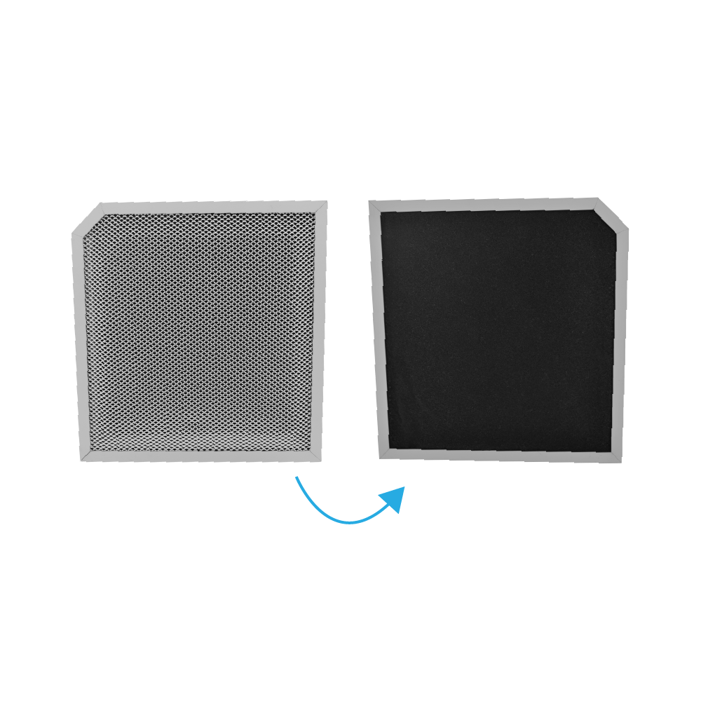 Filtro de carvão ativo Glem 255x243 mm CR410