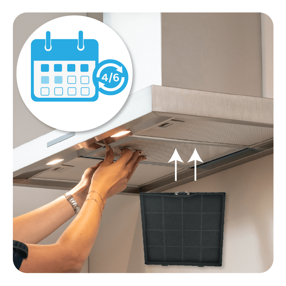 Filtro de carvão ativo compatível com Hotpoint-Ariston CHF007 / D241