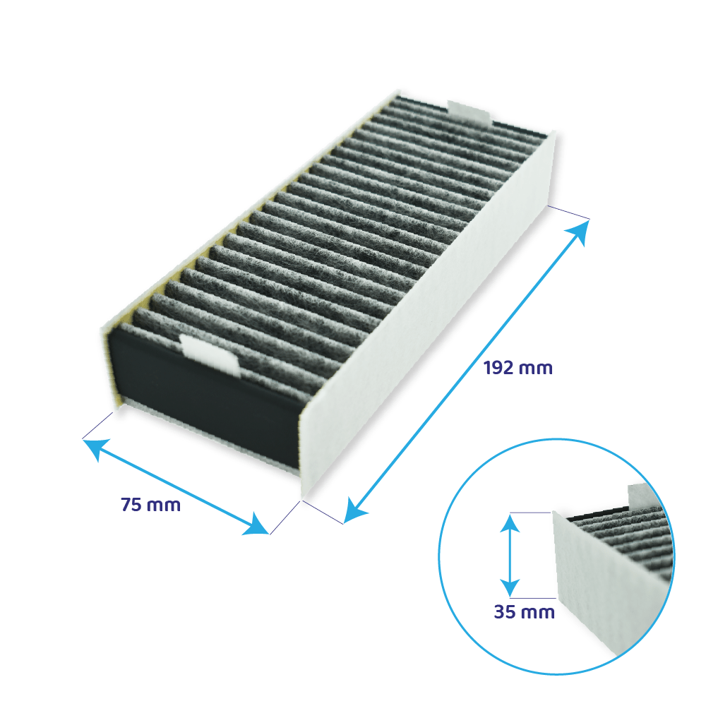 Conjunto de Filtro de Carvão Ativo CleanAir Constructa 17007113 / Z821UD0 da AllSpares para placas de fogão com exaustor