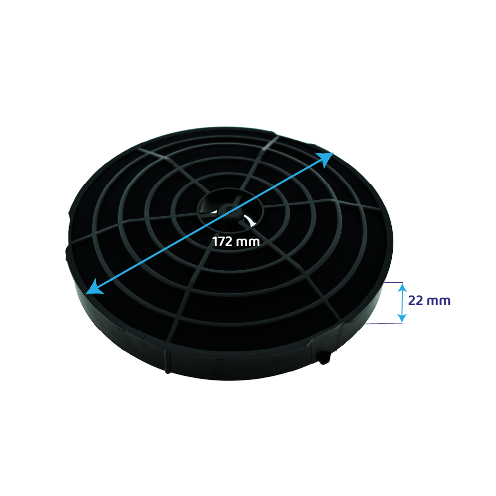 Filtro de carvão ativo de longa duração compatível com Turboair modelo 57 / CFC0162221 (2X)