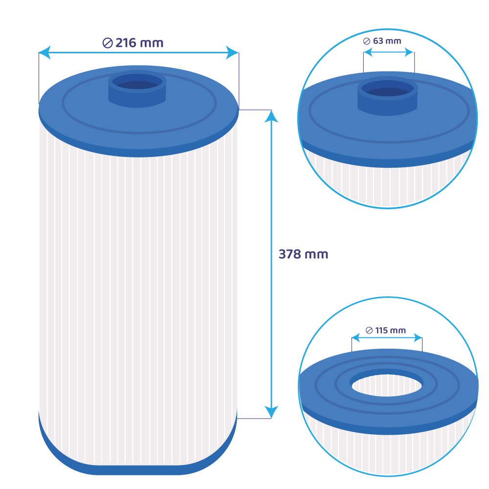 Cartucho de filtro para spa Darlly Sundance Micro Clean Mini / 6473-249S