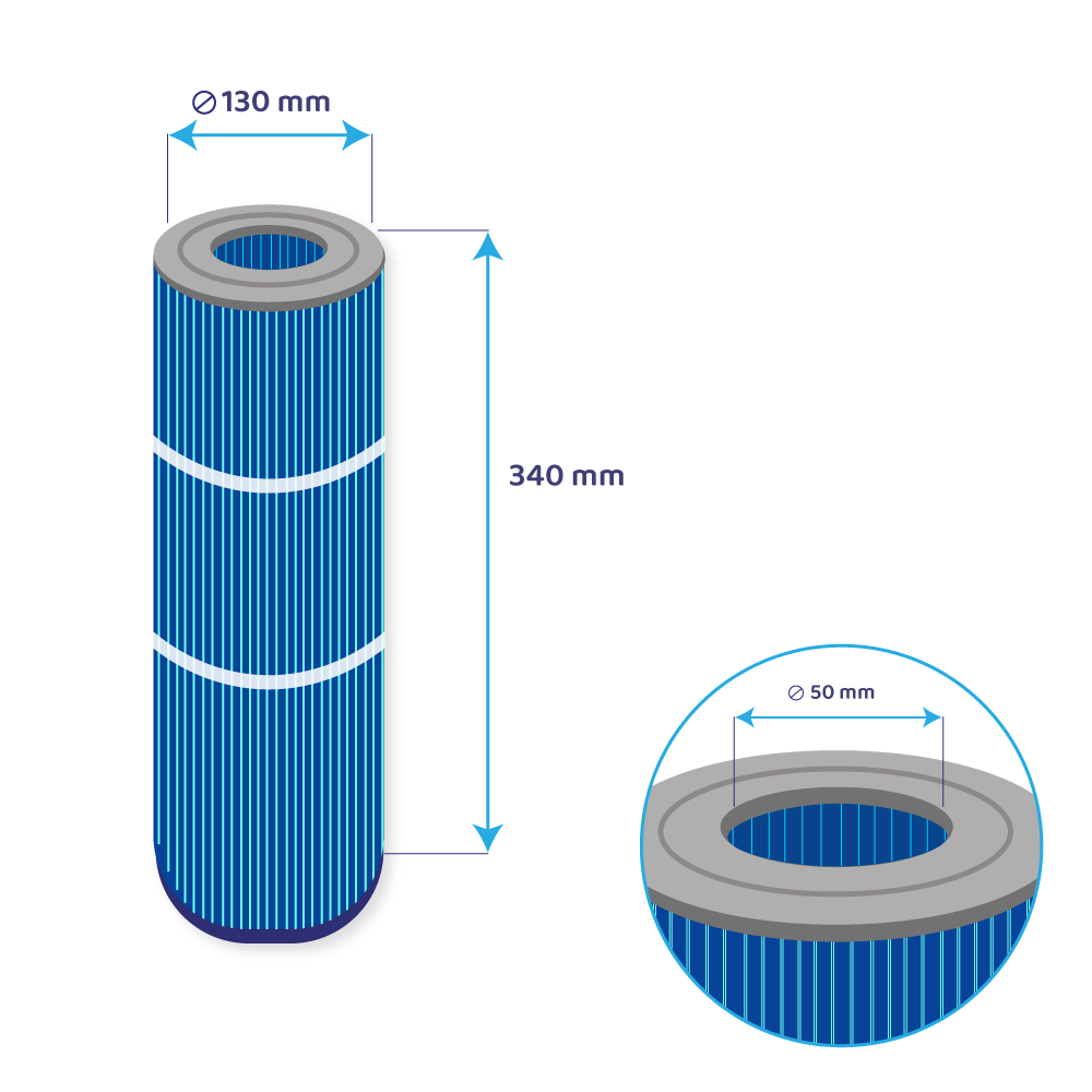 Cartucho de filtro para spa Darlly Silverstream SC704-S / 42513 antibacteriano