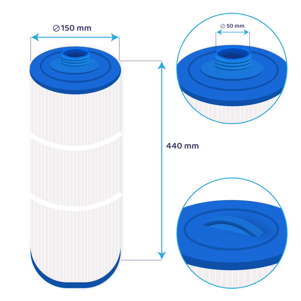 Cartucho de filtro para spa Darlly SC731 / 60606 / 6CH-959