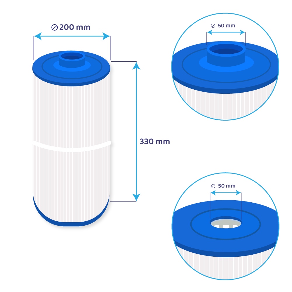 Cartucho de filtro para spa Darlly Coleman / MAAX / 100594 / 3301-2262 / PCS75N / 80753