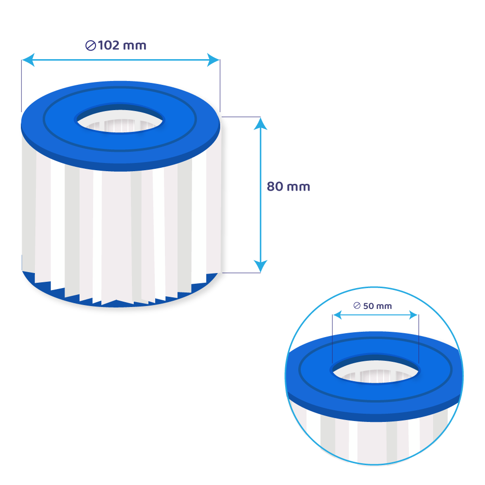 Filtro de água para spa / piscina Darlly SC838 / 40022 (2X)
