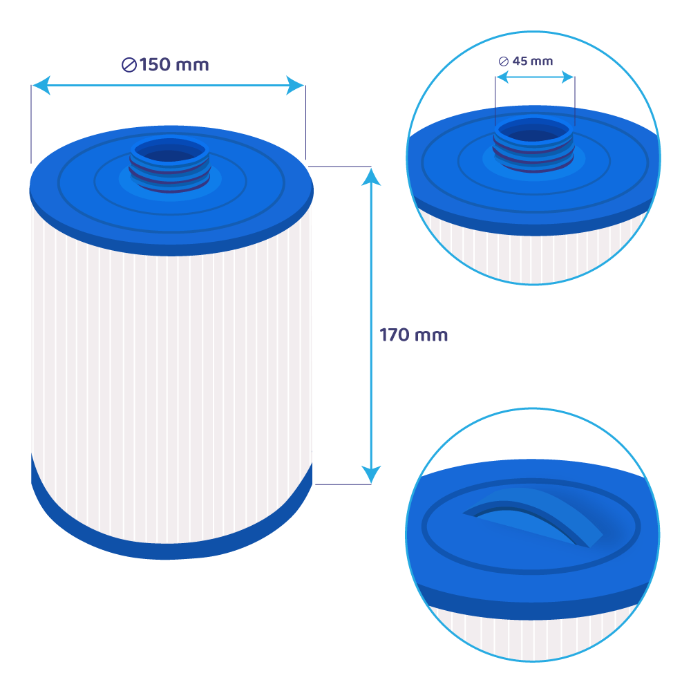 Cartucho de filtro Darlly Wellis AKU1609 / SC860 / 50364