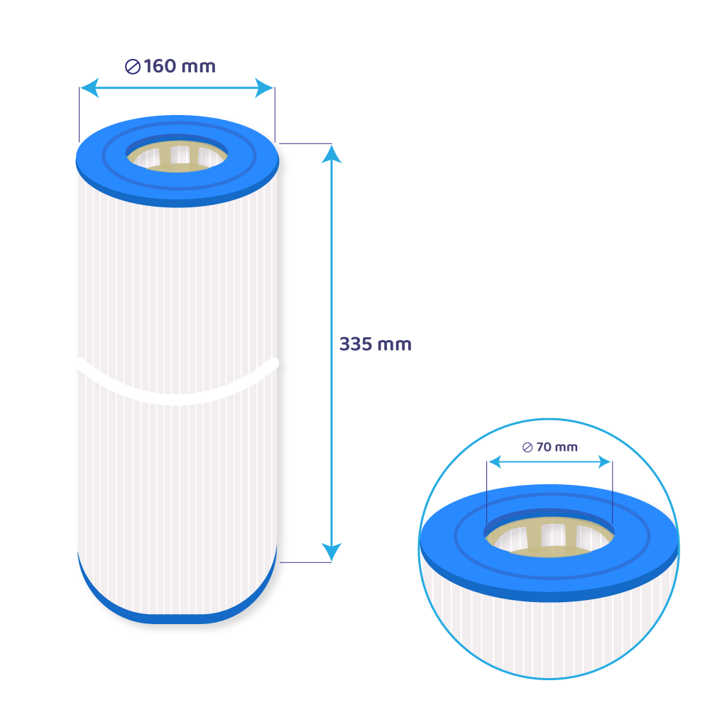 Cartucho de filtro de água para spa Darlly SC861 / 60381