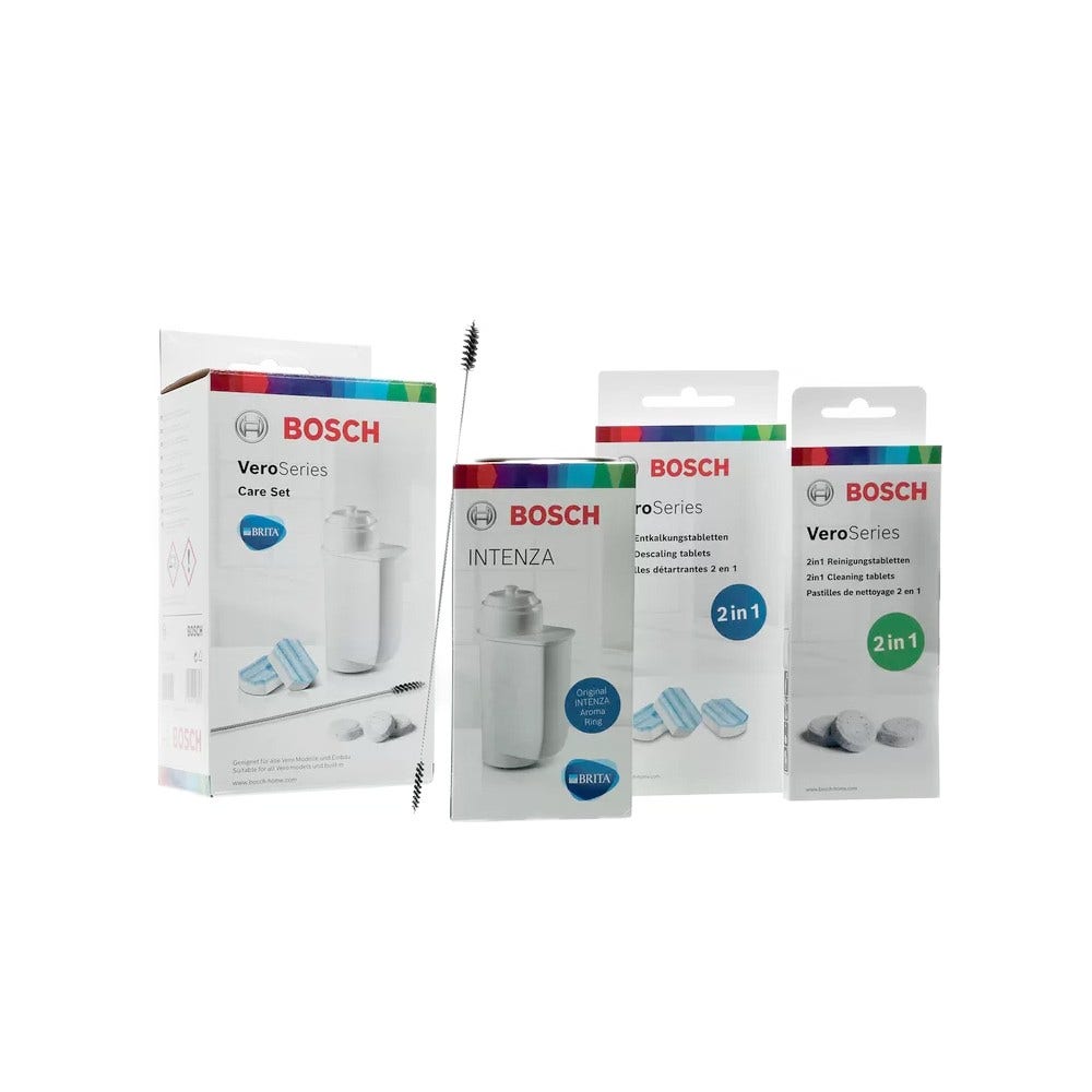 Kit de limpeza e manutenção para máquinas de café Gaggenau VeroSeries, pastilhas de limpeza + pastilhas descalcificantes + cartucho de filtro