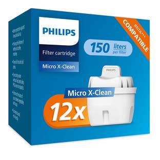Cartucho de filtro de água Philips 12 unidades (filtra PFAS) compatível com BRITA Maxtra+