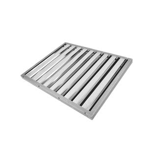 Filtro de lamelas 400x500x25mm prateado para exaustor de cozinha industrial