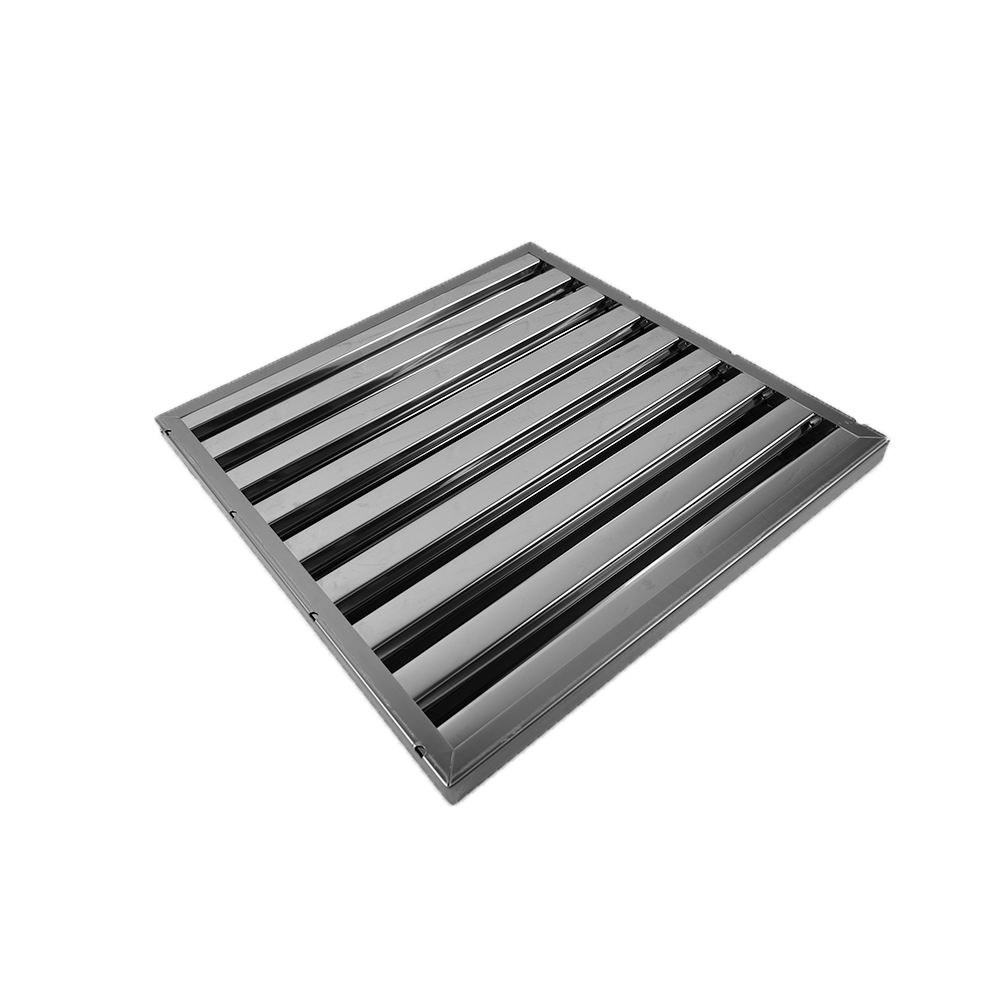 Filtro de lamelas 450x450x25mm para exaustor de cozinha industrial